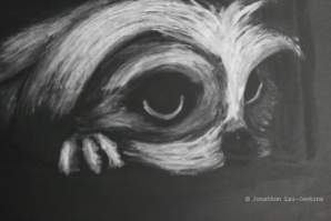 Chalk and Charcoal on Black card. 84.1 x 59.4cm